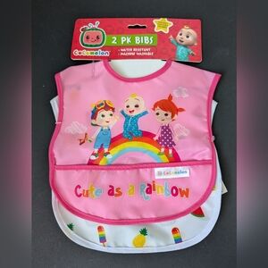 Cocomelon Pink Bib Set
